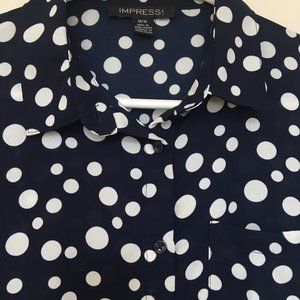 IMPRESS! Polka Dot Dress (Medium) Sleeveless Casual